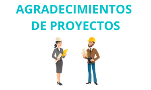 Ejemplo de Agradecimientos de proyectos